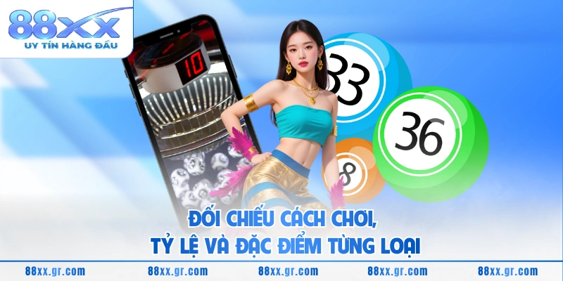 Đối chiếu cách chơi, tỷ lệ và đặc điểm từng loại